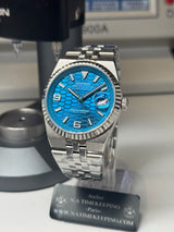 Seiko Mod - Land Dweller Pièce Unique 40mm cadran gauffré Bleu Pétrole