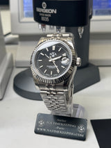 Seiko MOD - N.A Classic Date 36/40mm Acier Cadran NOIR onyxe