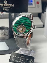 Tourbillon Minéral - pièce unique - cadran MALACHITE