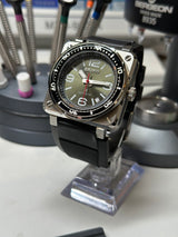 Seiko MOD - Square DIVER 42.5mm Manufacture Cadran Vert chasse