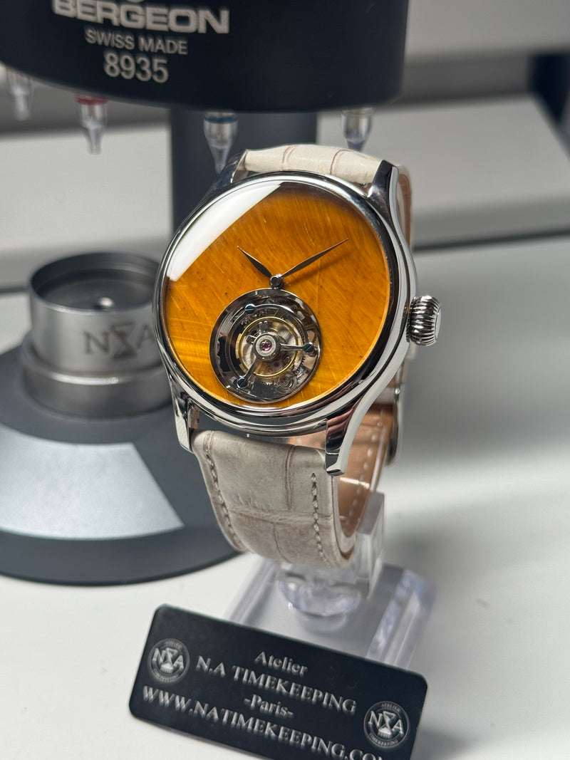 Tourbillon Minéral - pièce unique - cadran ŒIL DE TIGRE