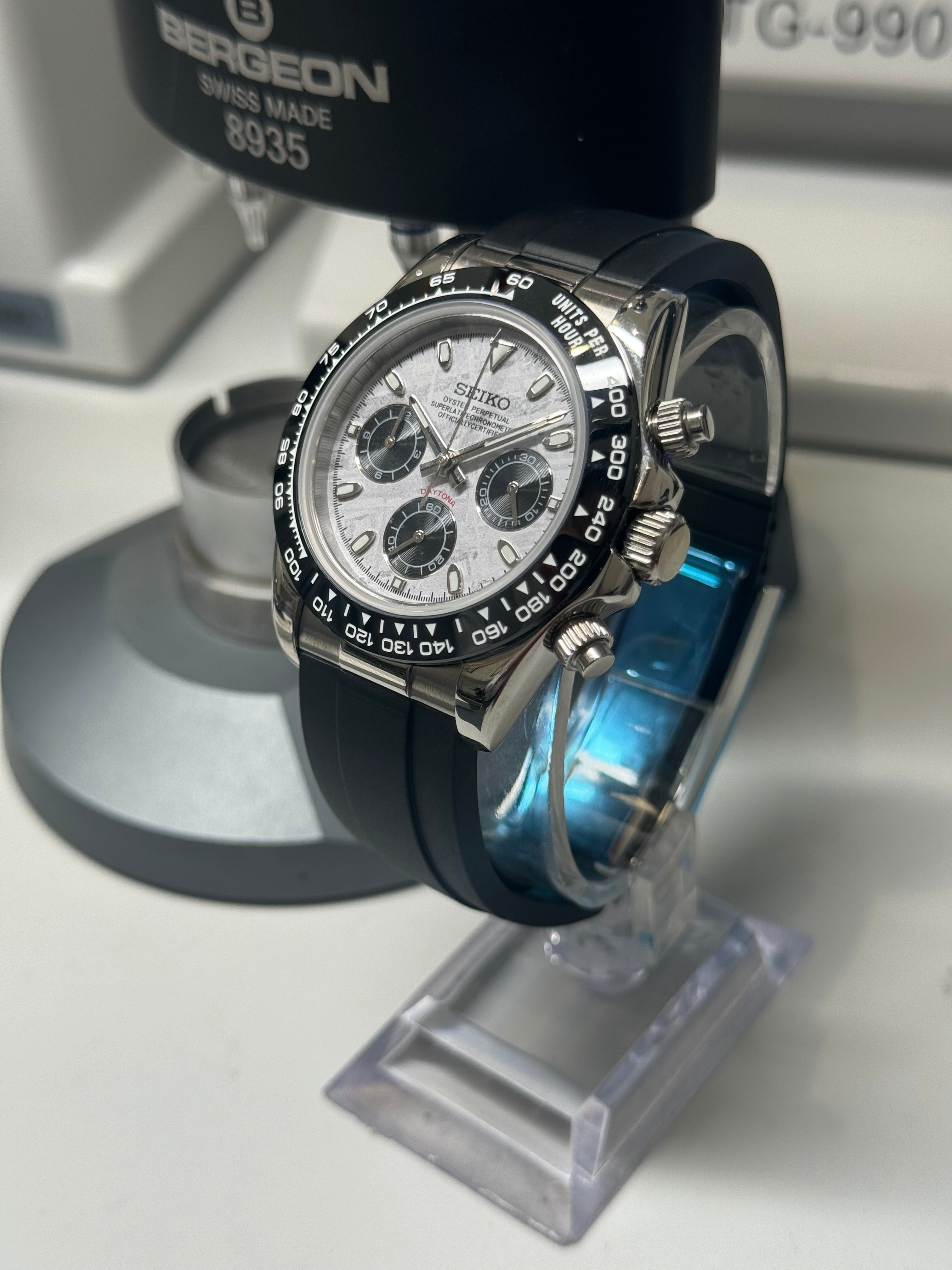Cadran De Montre Météorite Compatible Rolex Daytona 4130 - Aftermarket, Neuf Avec étiquettes