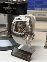 TX-01 /  TOURBILLON VOLANT - Boitier Acier 316L Cadran Blanc Snow/Bracelet Blanc Snow