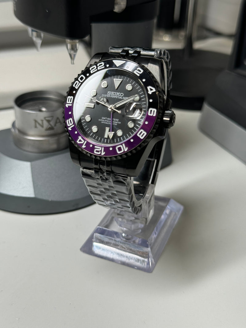 Seiko MOD - GMT JOKER PVD NOIR full black