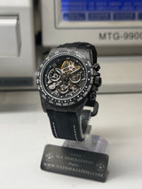 APEX - BOITIER CARBON FORGÉ R-01.BLK/GA "PHANTOM" Chronographe SQUELETTE Automatique * PIECE UNIQUE *