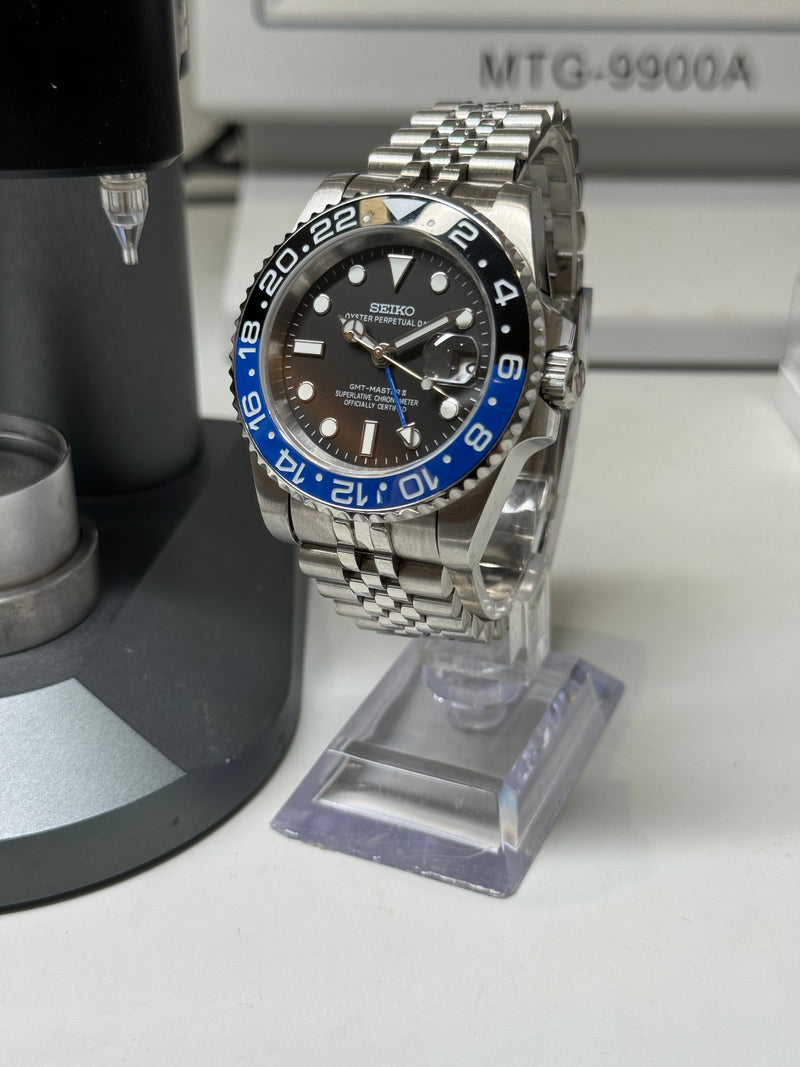 Seiko MOD - GMT Céramique Bleu/Noir "BATMAN" Jubilé