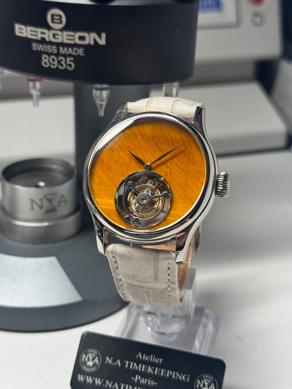 Tourbillon Minéral - pièce unique - cadran ŒIL DE TIGRE