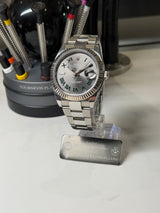 ROLEX DATEJUST 41 — WIMBLEDON — OYSTER & LUNETTE CANNELÉE
Référence Rolex : 126334 / M126334-0013