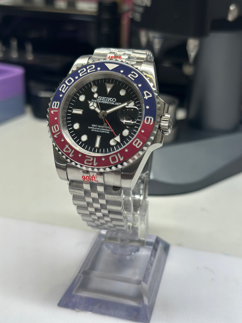 Seiko MOD - GMT Céramique Bleu/Rouge "Pepsi"