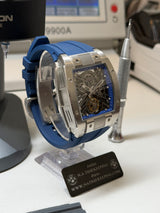 TX-01 /  TOURBILLON VOLANT - Boitier Acier 316L Cadran Bleu Azure/Bracelet Bleu Azure