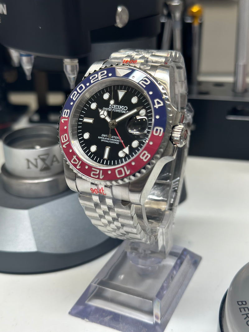 Seiko MOD - GMT Céramique Bleu/Rouge "Pepsi"