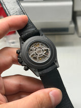 APEX - BOITIER CARBON FORGÉ R-01.BLK/GA "PHANTOM" Chronographe SQUELETTE Automatique * PIECE UNIQUE *