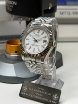Seiko MOD - Datejust 36/40mm Acier Cadran blanc givré