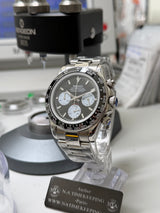 N.A - Chrono Lunette céramique cadran NOIR "Le man" Bracelet Acier steelring