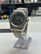 Seiko MOD - Datejust 36/40mm Acier Arabic dial NAVY BLUE