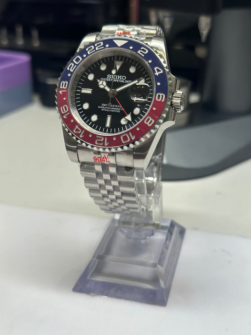 Seiko MOD - GMT Céramique Bleu/Rouge "Pepsi"