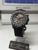 APEX - BOITIER CARBON FORGÉ R-01.RED/GA "VENDETTA" Chronographe SQUELETTE Automatique * PIECE UNIQUE *
