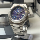 ARC - N.A - Boitier 904L bracelet intégré Cadran Météorite Bleu Pièce Unique "RARE"