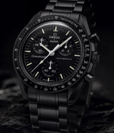 OMEGA X SWATCH / MOONSWATCH CUSTOM - Modèle Signature ACIER / MISSION TO THE MOON boitier V1/bracelet v1 NOIR Snoopy / commande Alexandre N