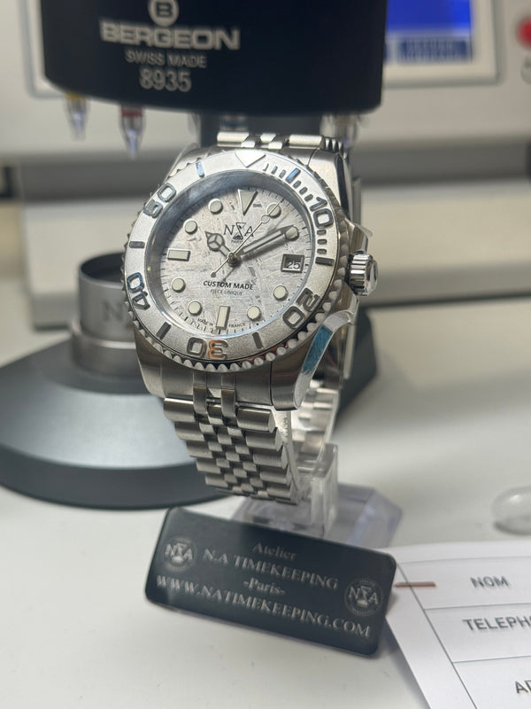 Seiko MOD - N.A Classic Diver Météorite Véritable Jubilé mat Lunette acier