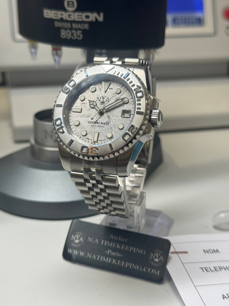 Seiko MOD - N.A Classic Diver Météorite Véritable Jubilé mat Lunette acier