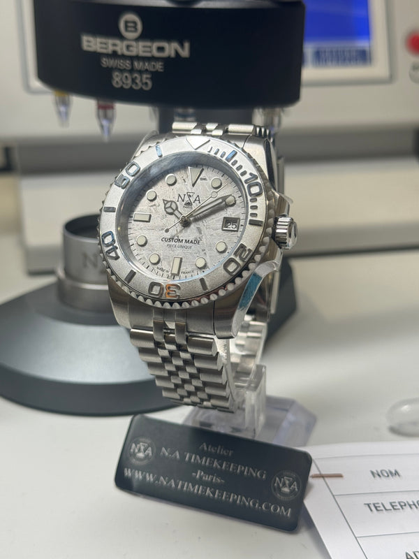 Seiko MOD - N.A Classic Diver Météorite Véritable Jubilé mat Lunette acier