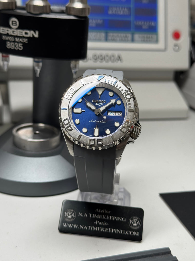 Seiko MOD - SKX Acier Lunette ceramique Cadran Bleu