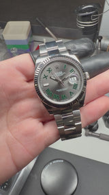 ROLEX DATEJUST 41 — WIMBLEDON — OYSTER & LUNETTE CANNELÉE
Référence Rolex : 126334 / M126334-0013